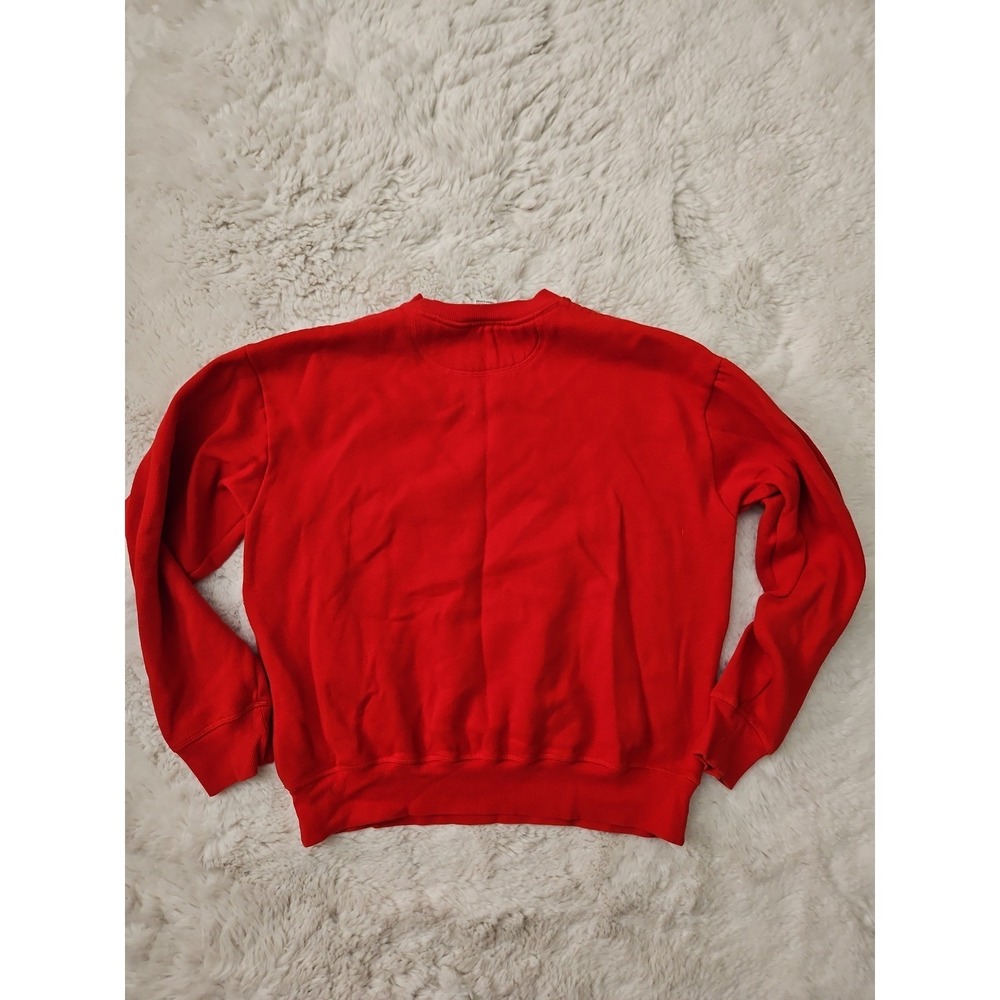 Vtg Style PINK Victoria's Secret Red Crewneck Sweater Sz S Indie Sleaze Y2K - Picture 11 of 12